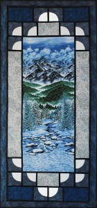 Winter Landscape by Night - pieced and quilted by Cary Flanagan