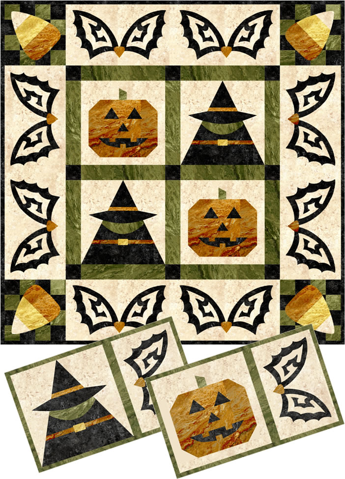 Spooky Fun Wall Hanging and Placemat Pattern LLS-106