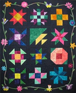Midnight Posies Block of the Month Quilt Pattern